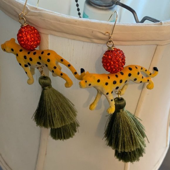 Lenora Dame Cheetah Earrings - Picture 3 of 3